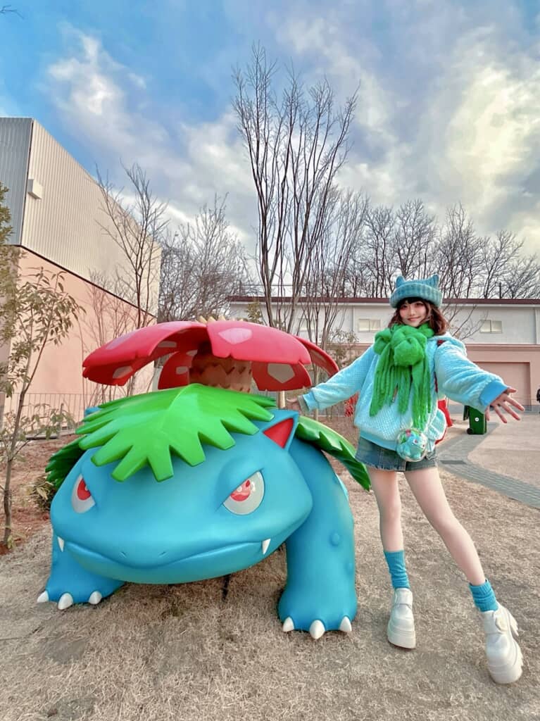 これはどう見てもフシギソウコーデ!(左は進化系の「フシギバナ」)