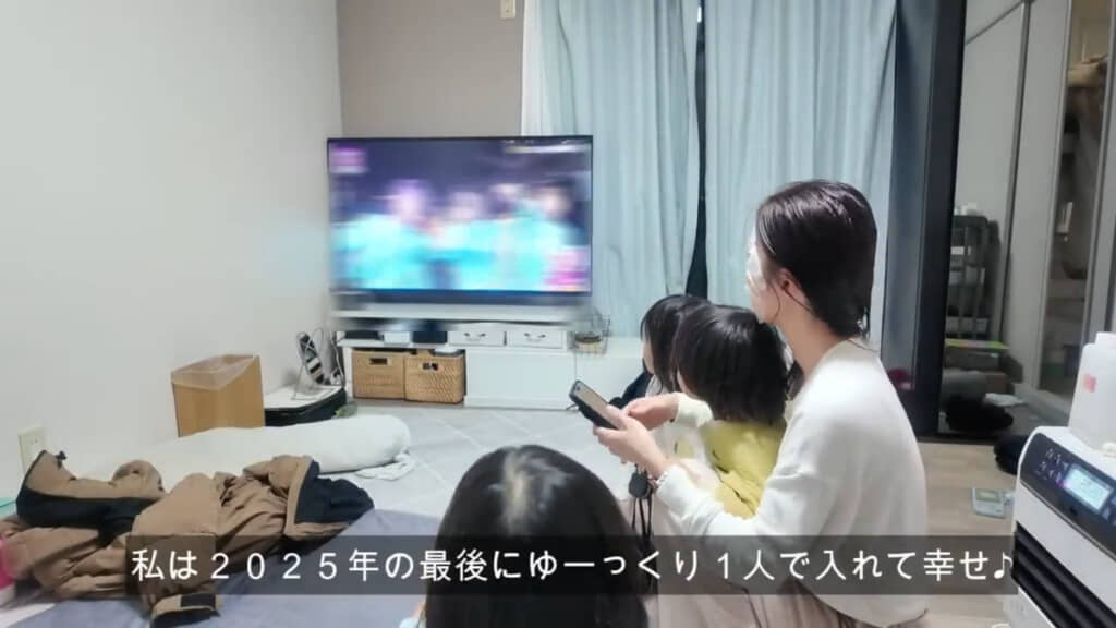 年末の夜のカウントダウンはお子さんたち4人と一緒に