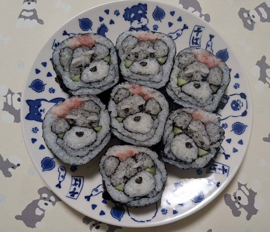 シュナウザーの太巻き！ かわいい！