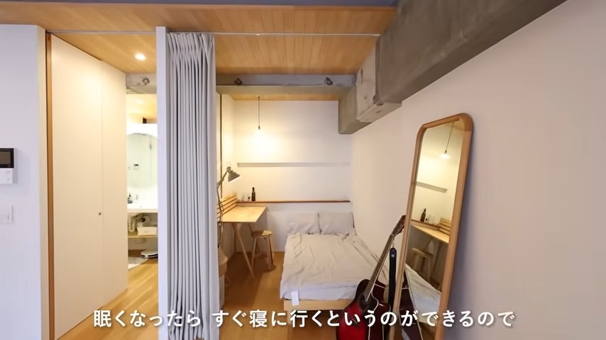 リビングからすぐベッドに移動できる！