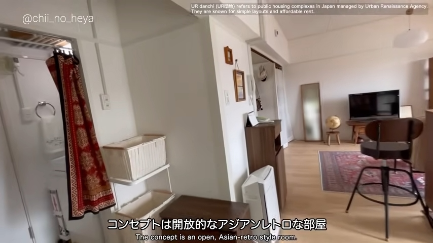 玄関から見た部屋