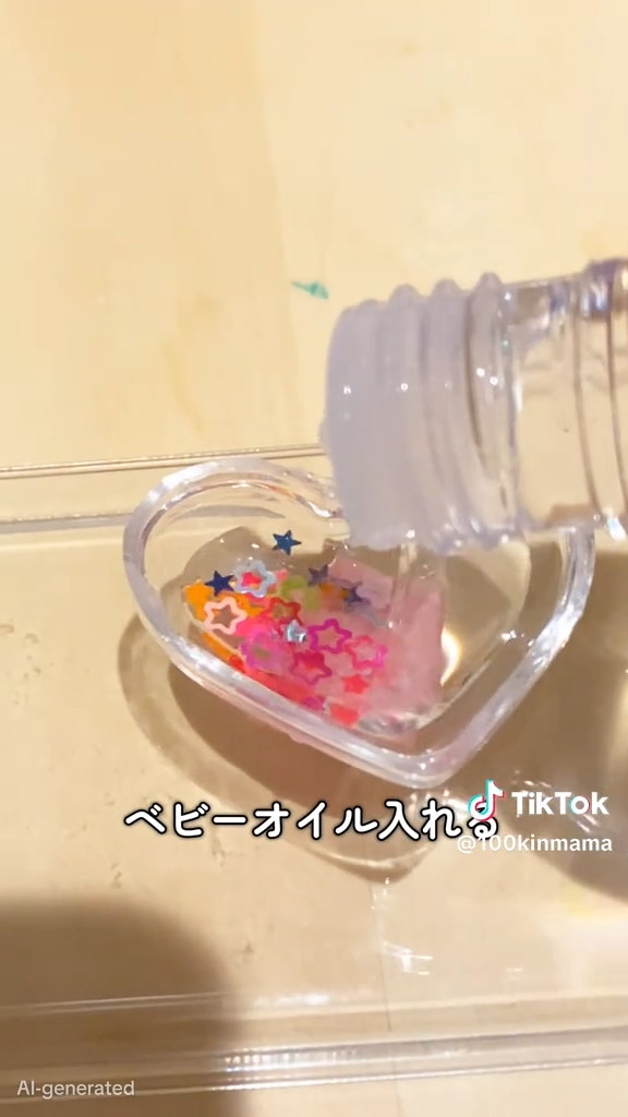 続いてベビーオイルを投入