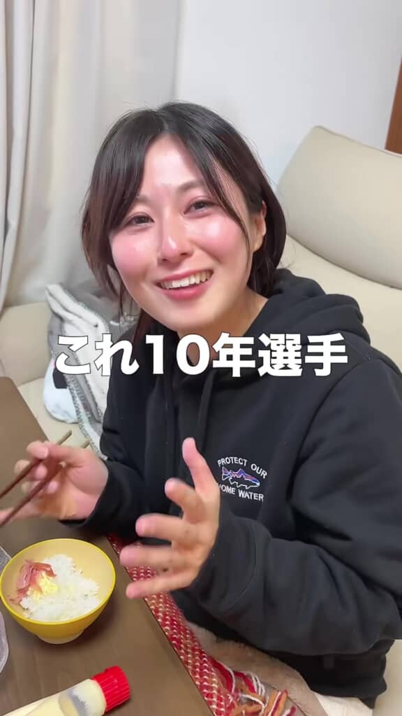 生ハムマヨネーズごはんを熱く語るりょうこさん