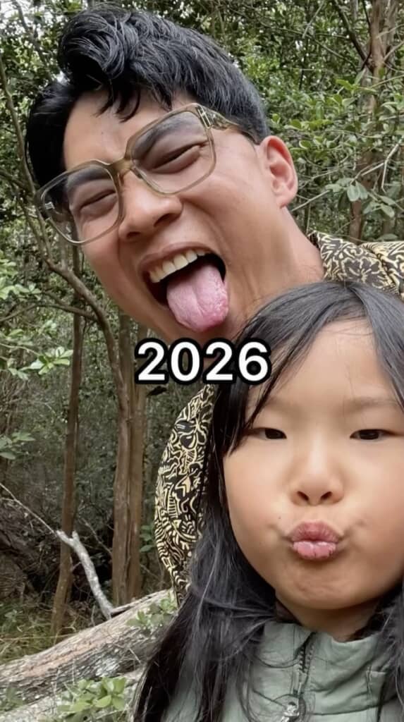 2026年の2人。パパはがらっと印象が変わり、娘も大きく成長しました