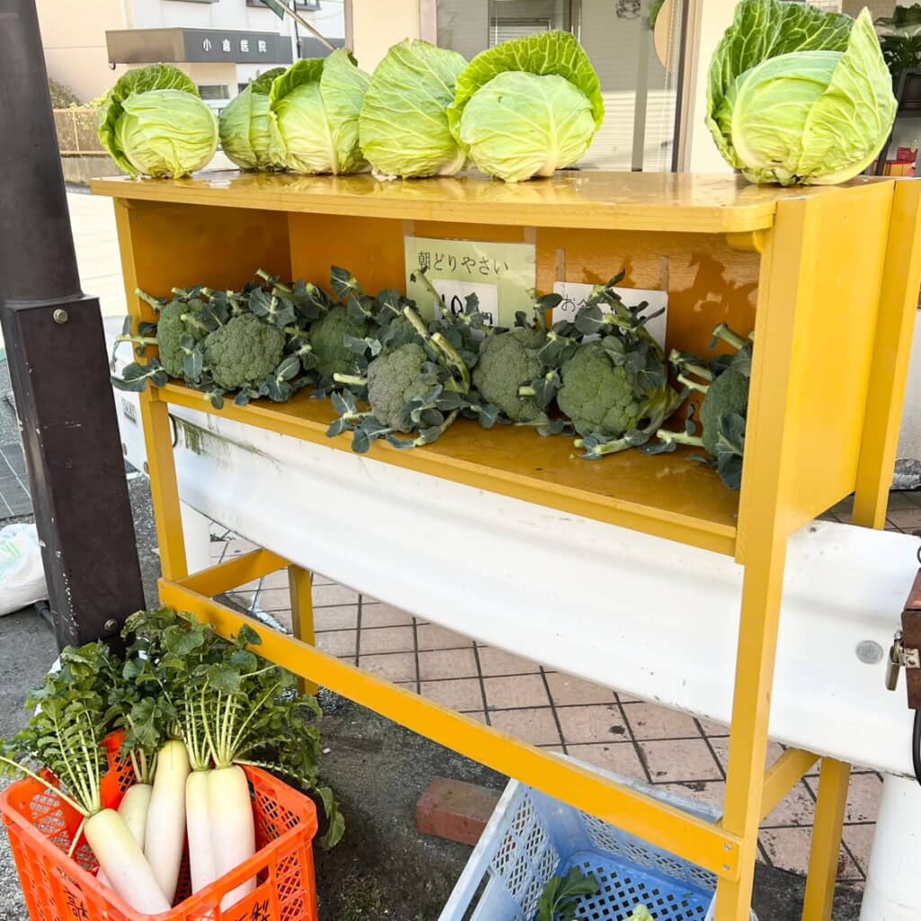 無人販売所の様子