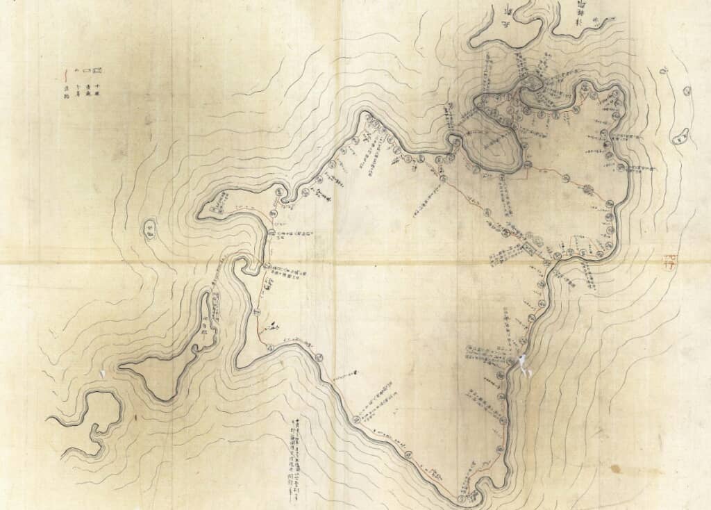 明治10年時点の北海道の郵便網の画像