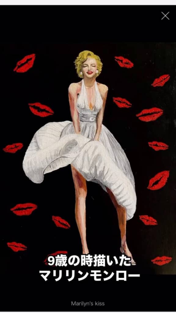 完成したマリリンモンローの絵