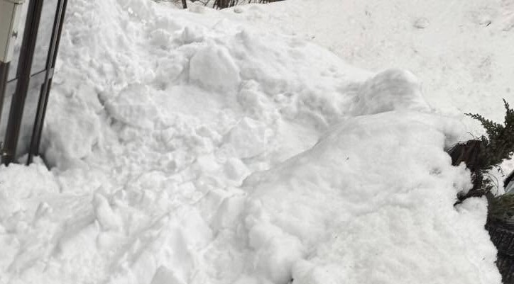 豪雪地帯の雪の日
