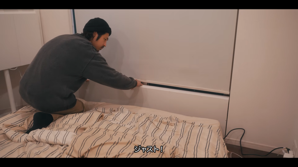 ヘッドボードをぴったりの大きさにノコギリでリサイズ