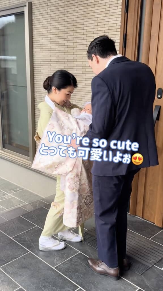 晴れ姿の娘にメロメロ