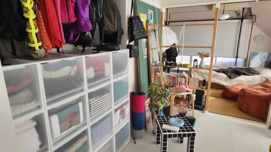 ふすまを外すことで広々としています