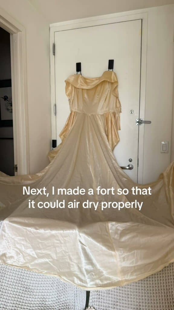 豪快に自然乾燥