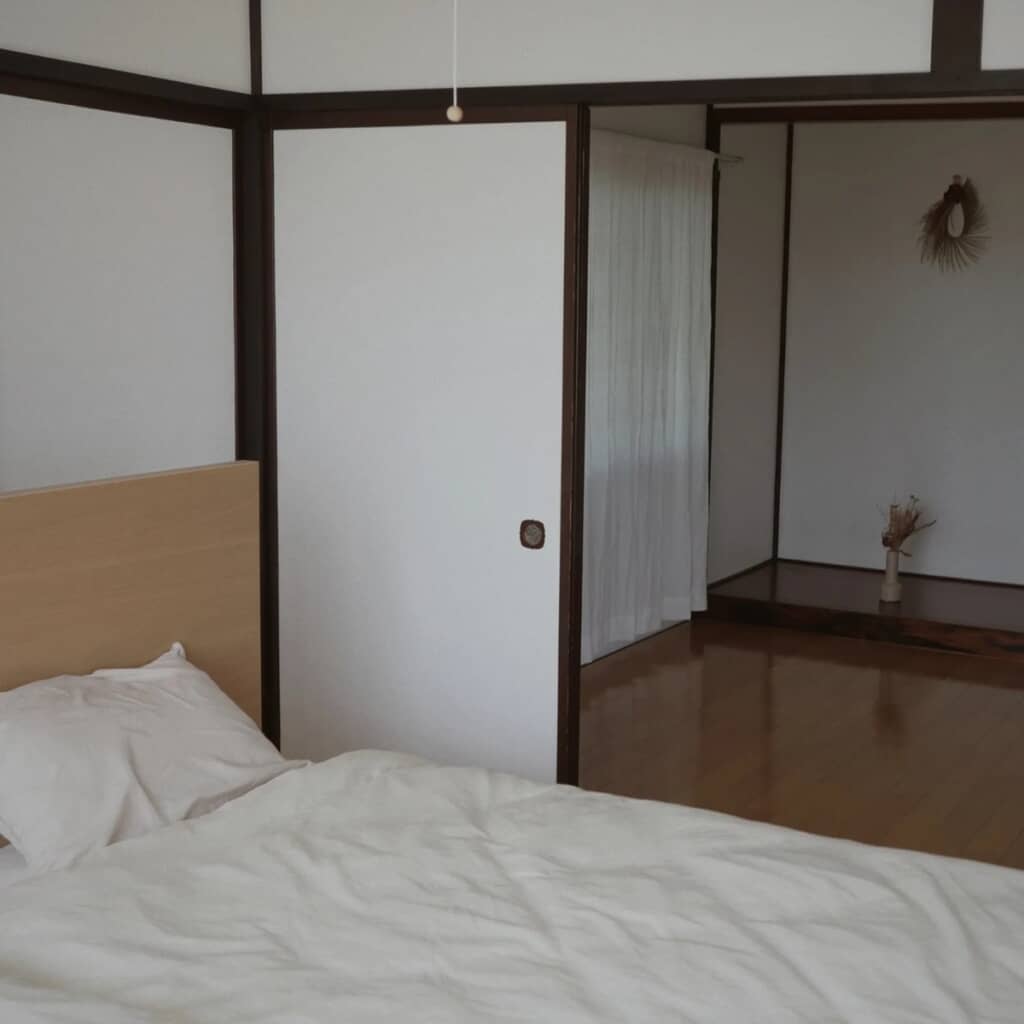 民泊にした祖母の家の寝室