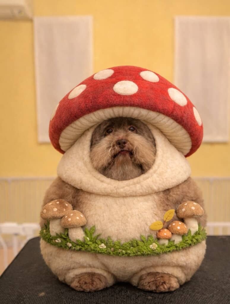 ワンコがキノコに!?