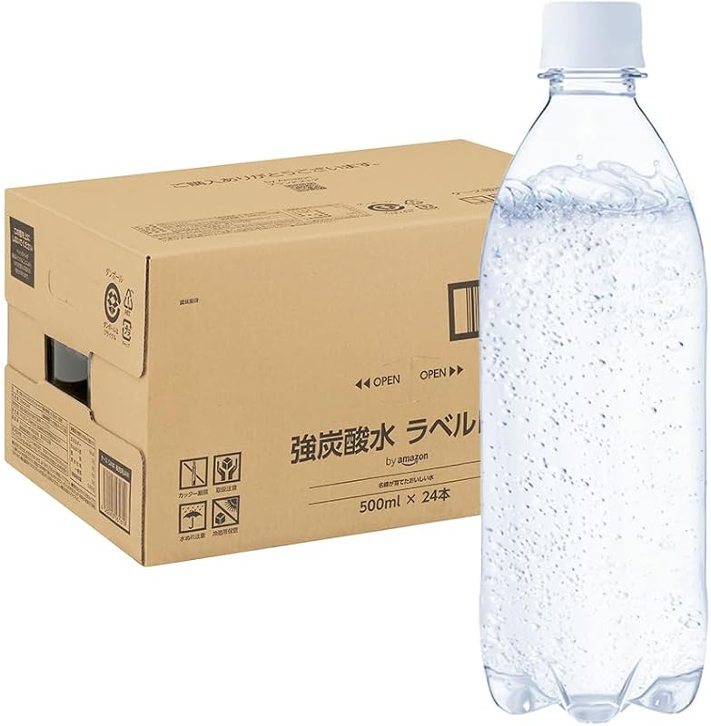 by Amazon 炭酸水 ラベルレス 500ml ×24本