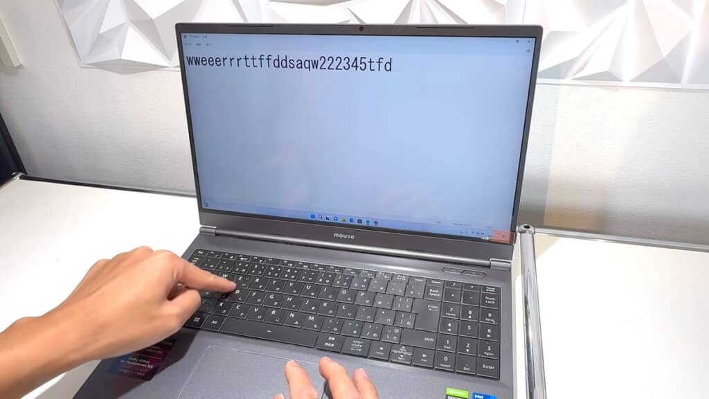 問題なくキー入力できるノートPC