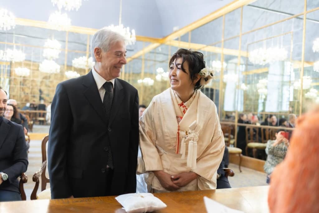 指輪交換でのワンシーン