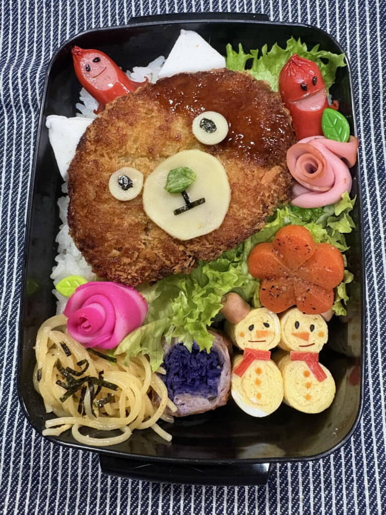 揚げ物にもお顔! 飾り切りもきれい