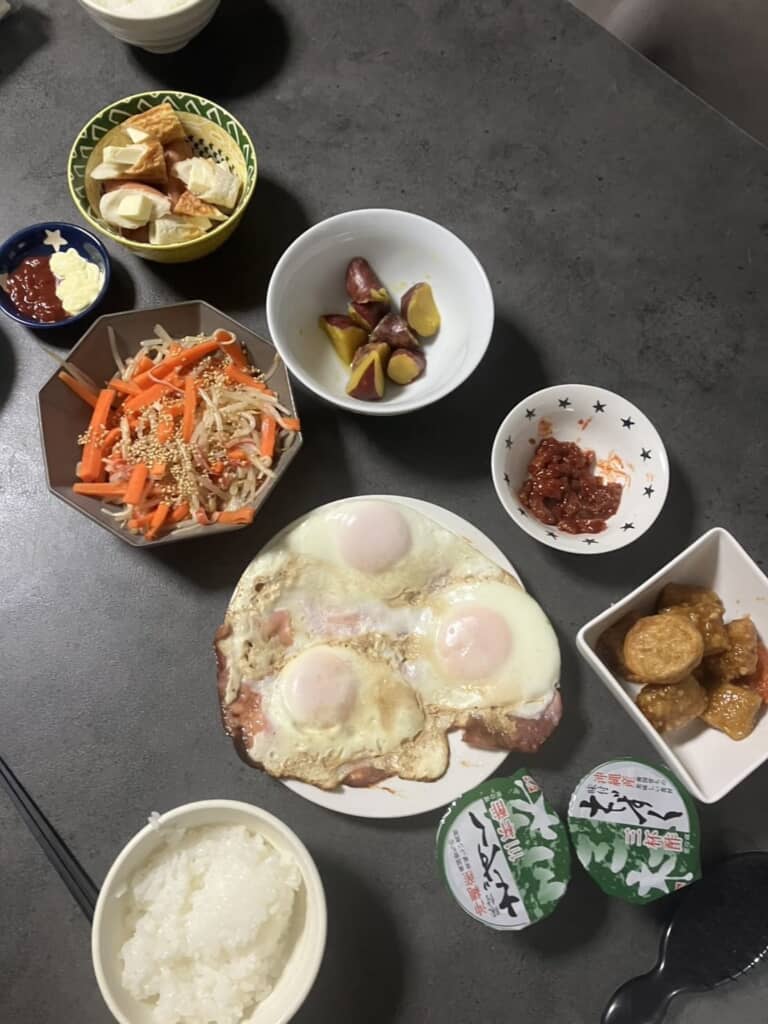 娘ちゃんが作った全7品+ごはん