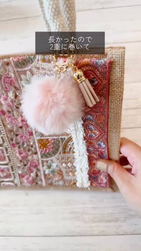 セリアで買ったファーも付ける