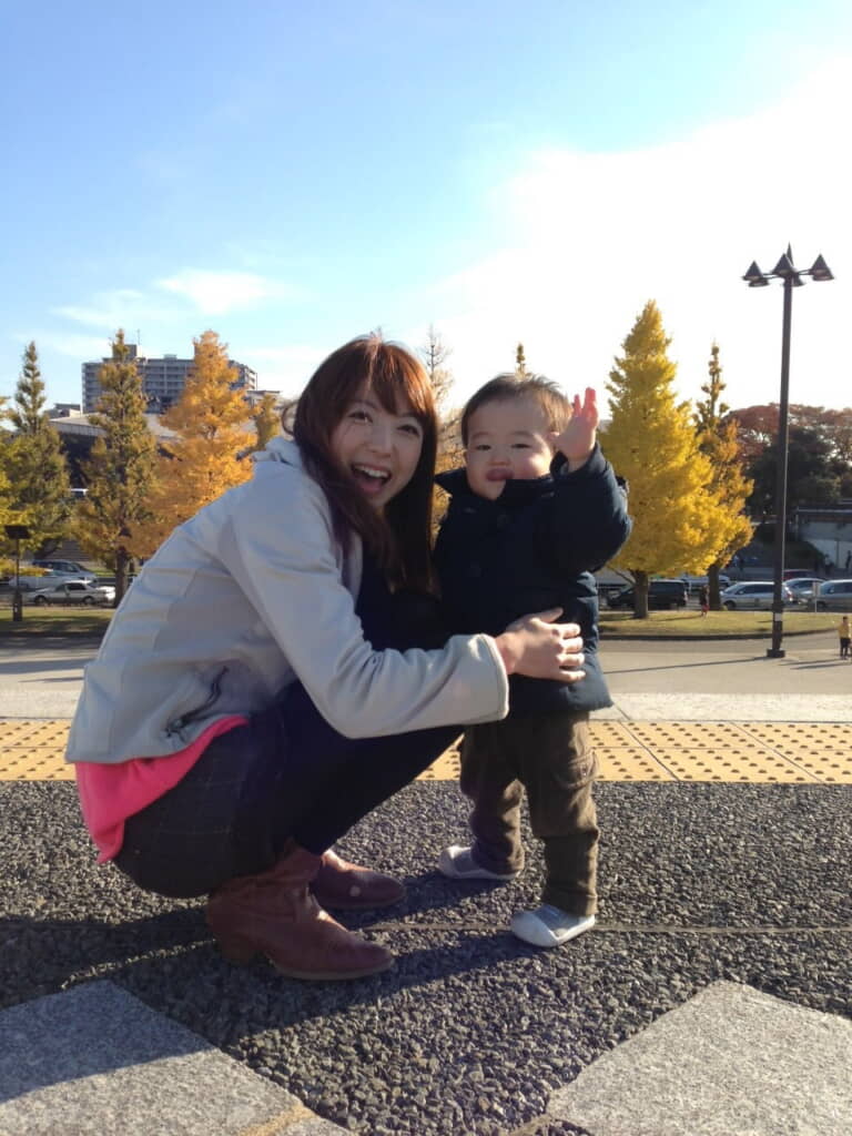 ふたり並んで笑顔！