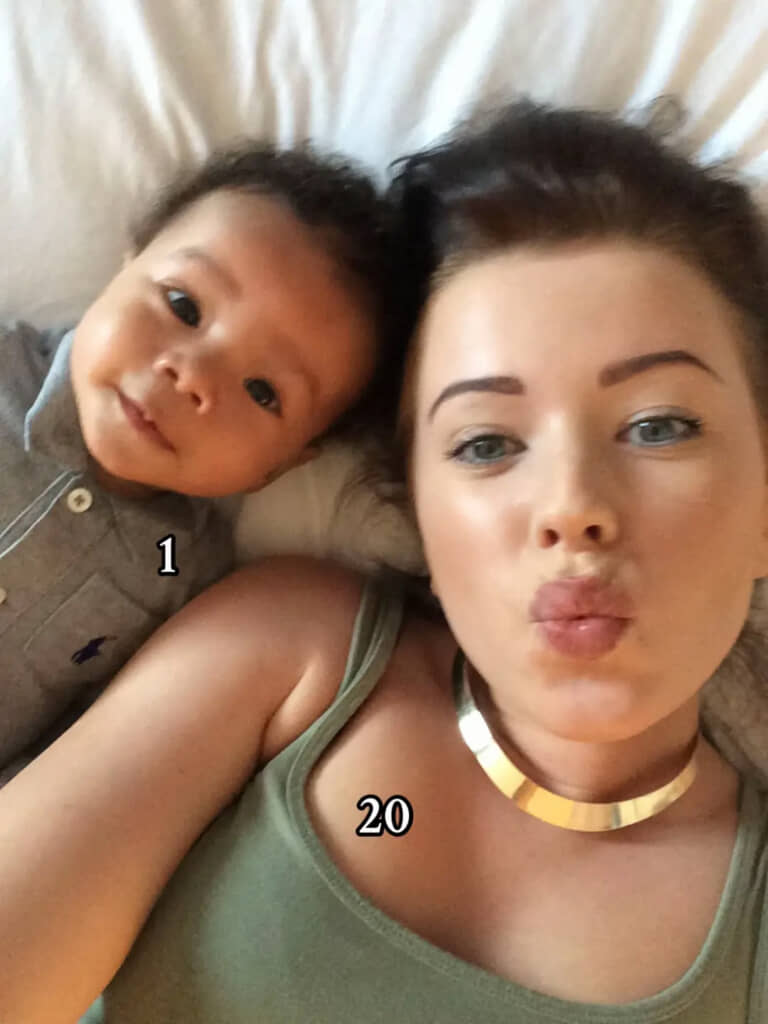 1歳の息子と20歳のママ