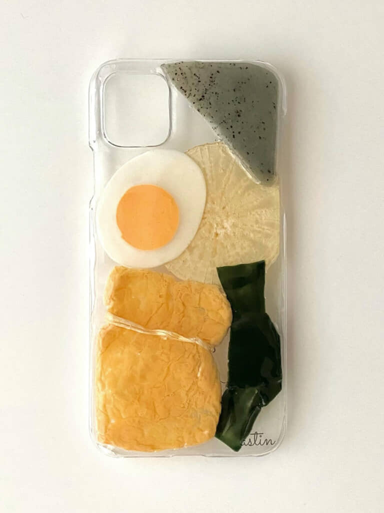 本物の大根を封入した“おでん”のスマートフォンケース