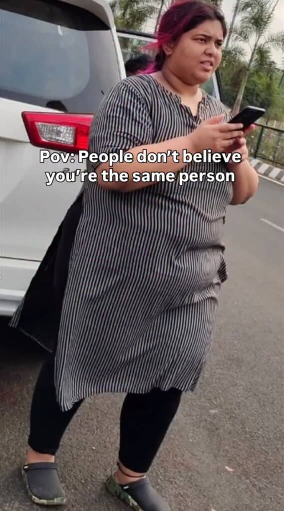 6XLを着ていた女性の大幅ダイエットのビフォー