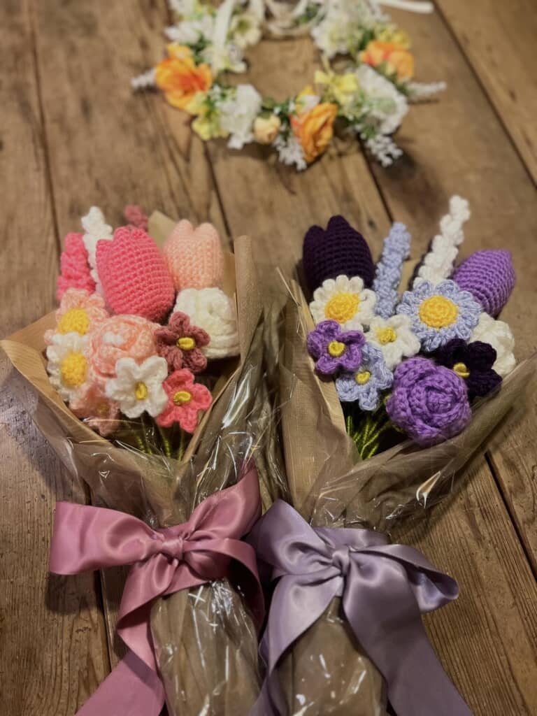 ニット製の花束！（画像提供：miyuki kondoさん／@sora.kai.sou.love）