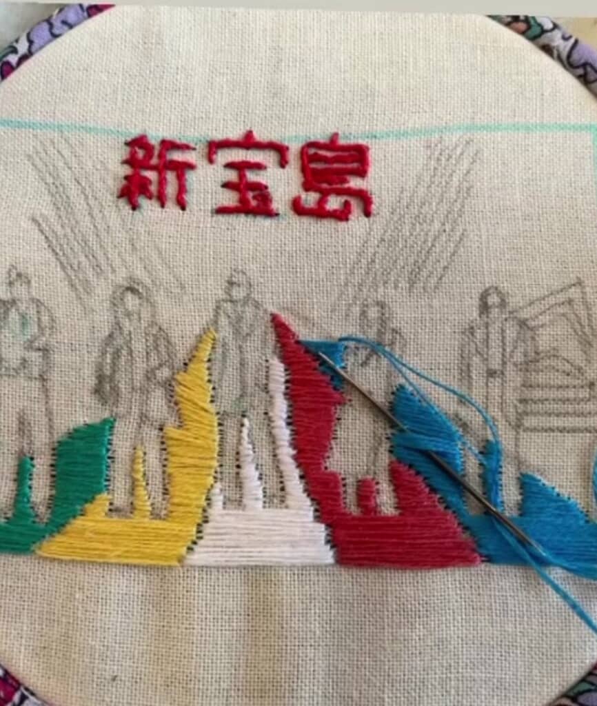 5年前に一度断念した刺しゅう