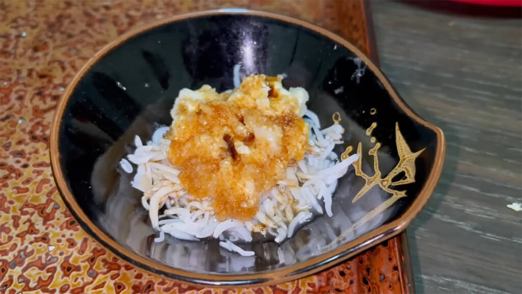 しらすおろしは醤油で味付け