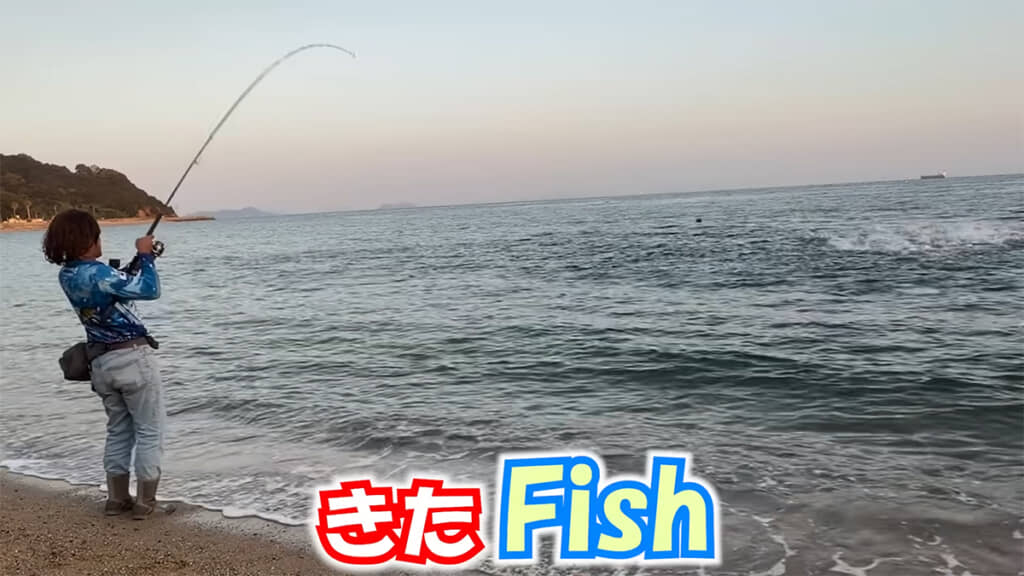 ナブラに向かってルアーを投げると……