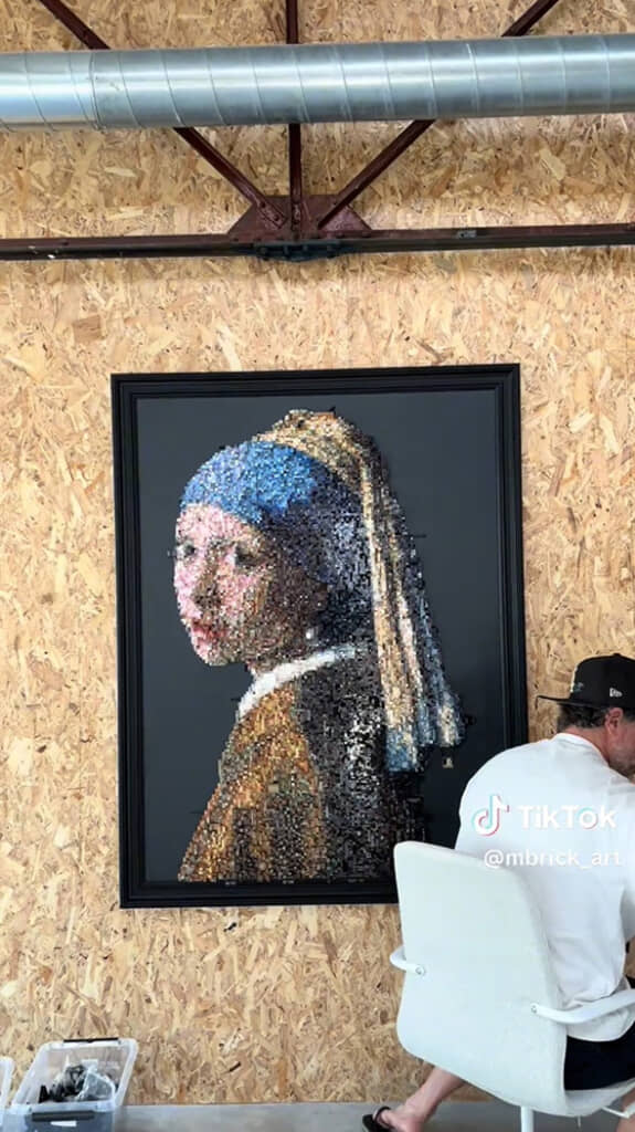 レゴで再現された真珠の耳飾りの少女