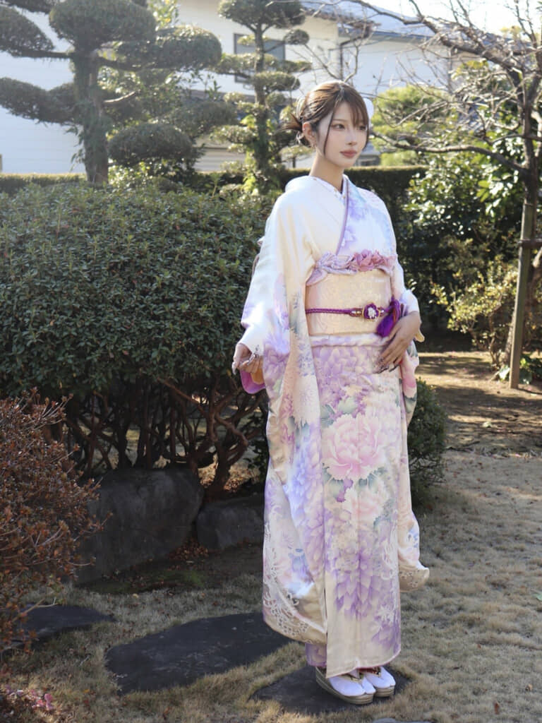 お母さんから受け継いだ着物姿