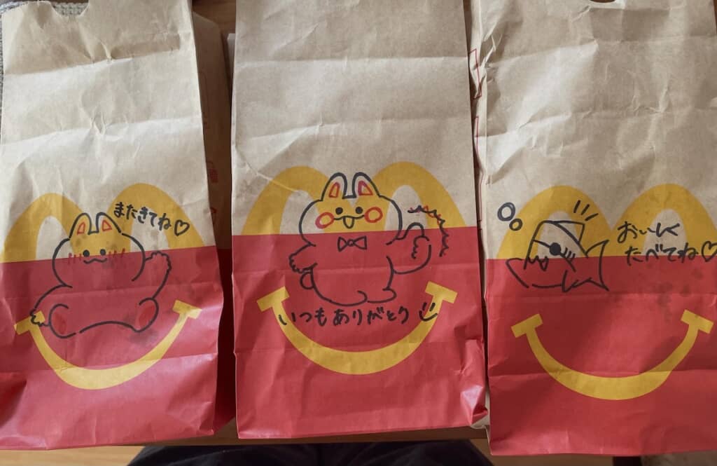 かわいいイラストが！　店員さんの優しさとサービス精神が伝わってきます