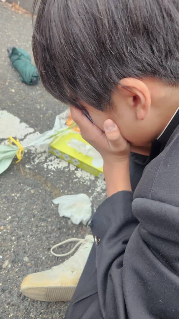 号泣してしまった息子さん