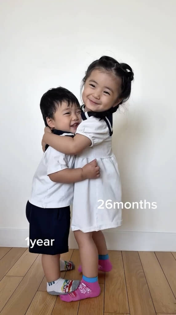 きょうだい2人だけで立てるほどになりました