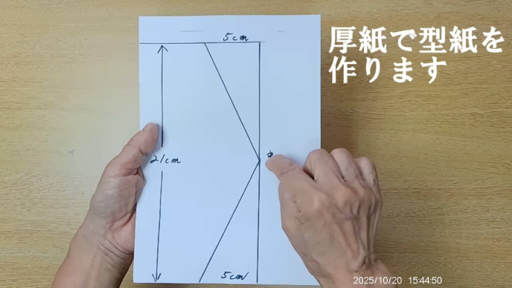 型紙も準備します