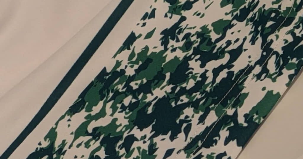 ユニホームの柄が何かに似てる……