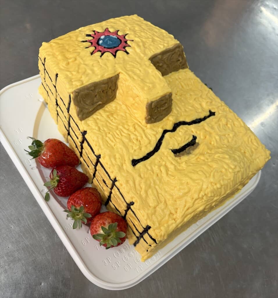 友人の娘の結婚祝いに贈った「キン肉マン」のサンシャインを模したケーキ