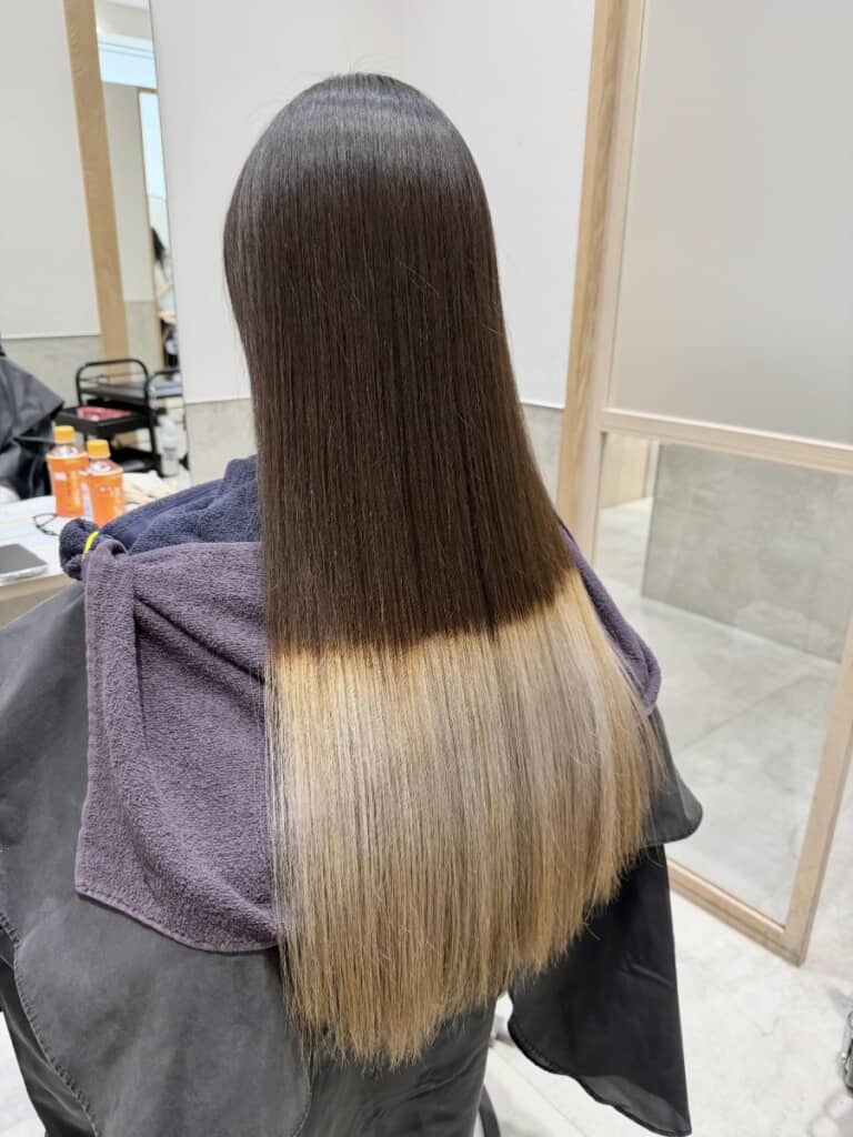 「バレイヤージュ」をオーダーしてこうなったとのこと