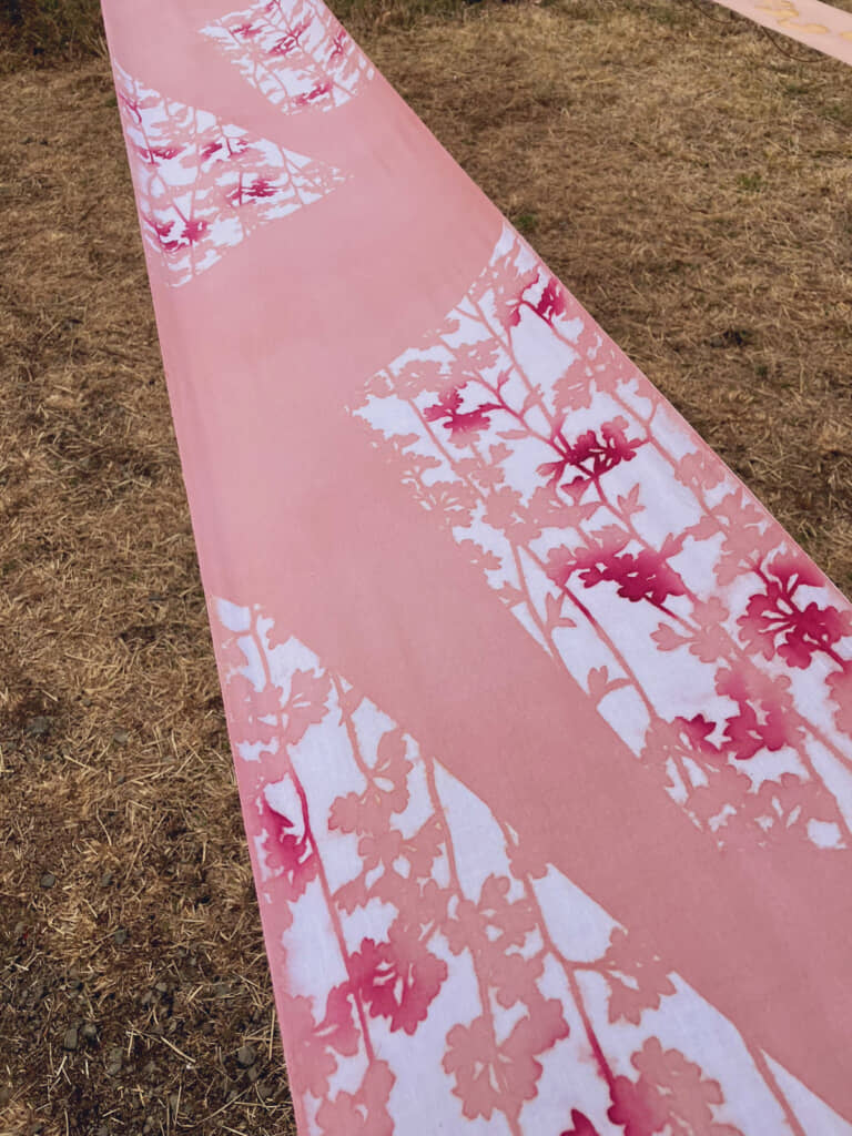 やわらかな和を感じるピンク色に仕上がりました