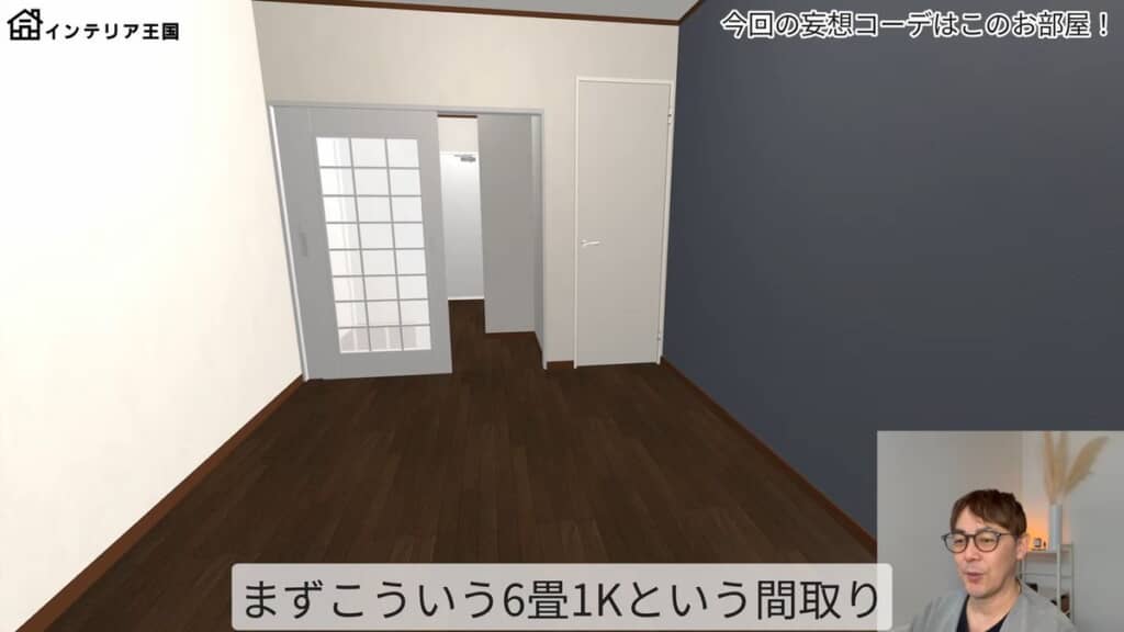 築34年の6畳1Kを模した画面