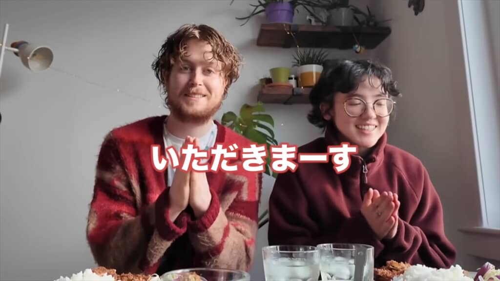 娘のアイルランド人の彼氏にとんかつを振る舞う日本人妻