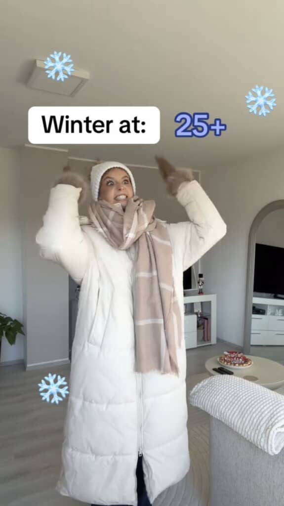 25歳を過ぎるとおしゃれより暖かさ重視の服装に。もう寒さに負けない年ではないということか……