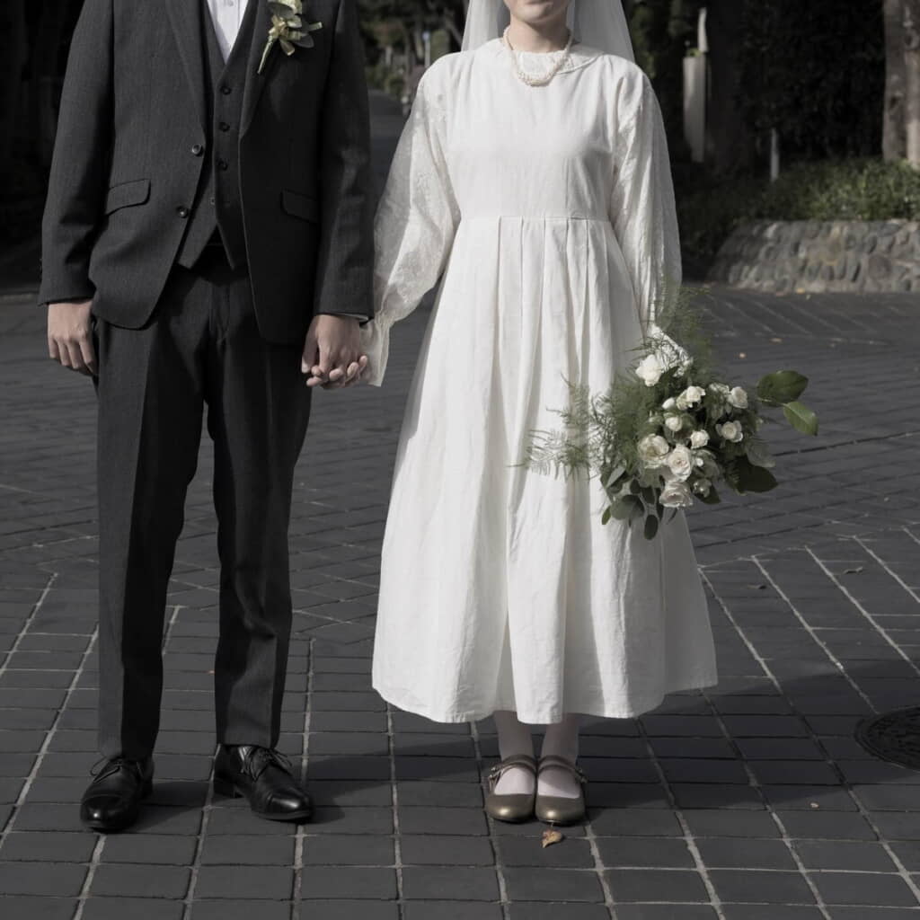 すてきなウェディングドレスですね