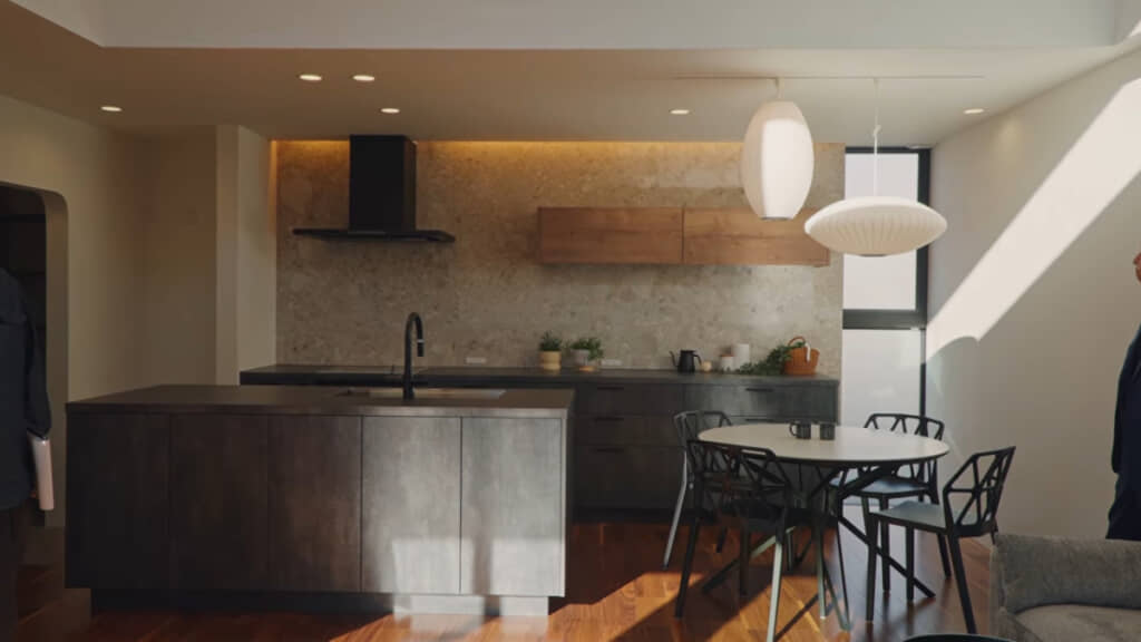 重厚な質感のあるキッチン