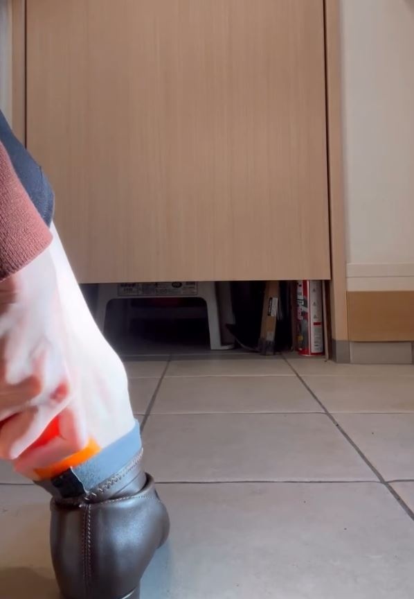 靴ベラを入れる