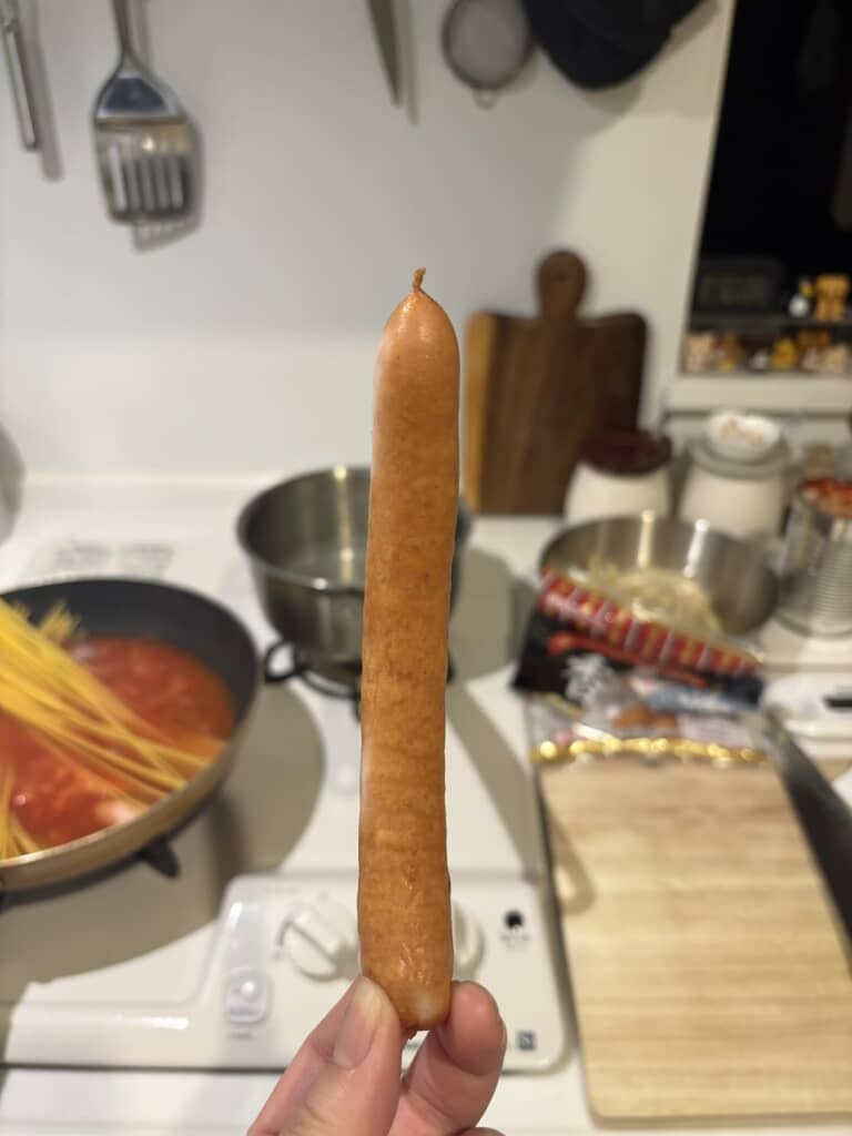 入っていた長いウインナー