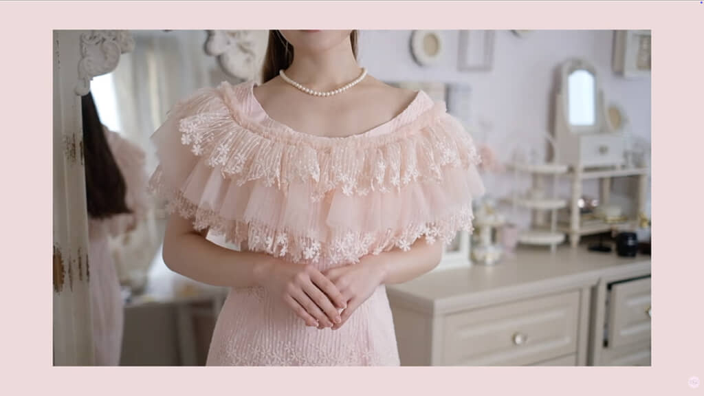 ゴージャスなフリルドレスが完成!